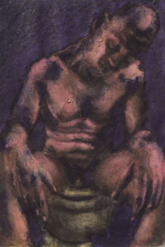 Autoportrait sur les chiottes